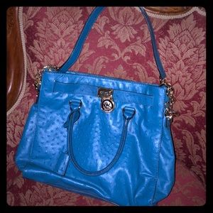 Mk teal ostrich bag